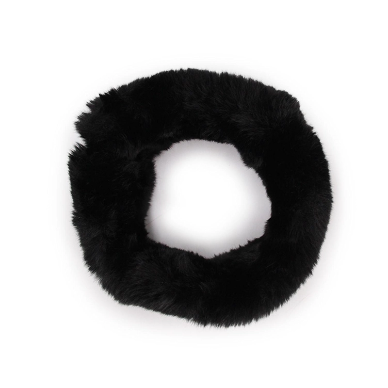 CUELLO FUR CON IMAN MUJER SUAVE ABRIGADO INVIERNO ELEGANTE - 1