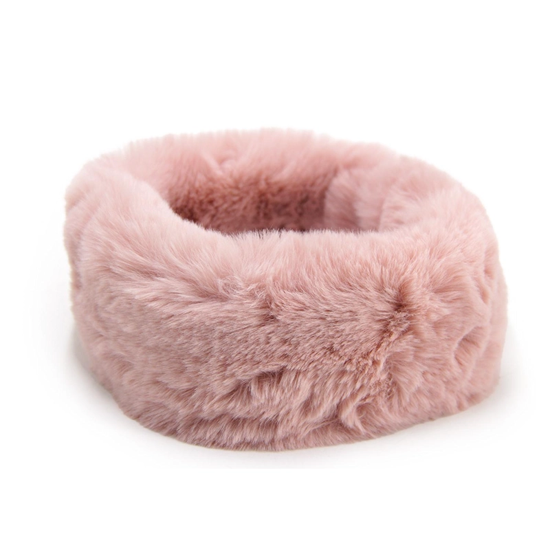 CUELLO FUR CON IMAN MUJER SUAVE ABRIGADO INVIERNO ELEGANTE - 2