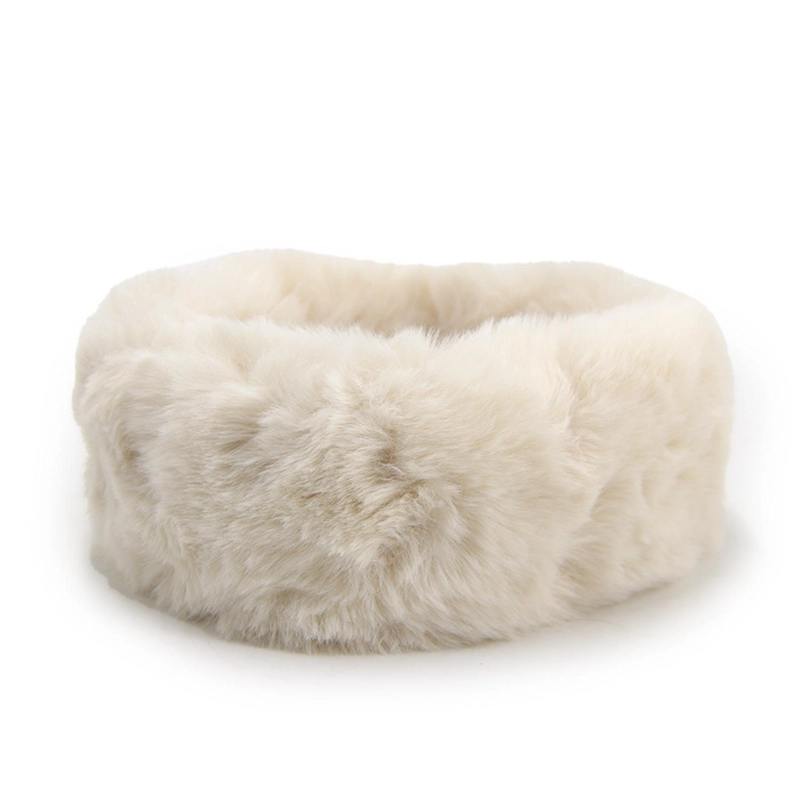 CUELLO FUR CON IMAN MUJER SUAVE ABRIGADO INVIERNO ELEGANTE - 2