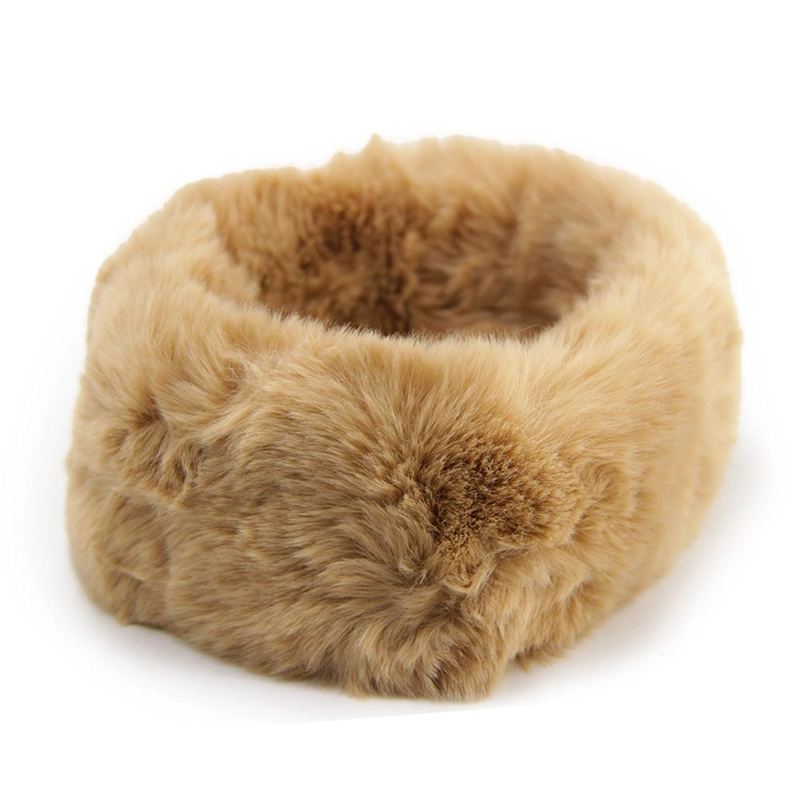 CUELLO FUR CON IMAN MUJER SUAVE ABRIGADO INVIERNO ELEGANTE - 2