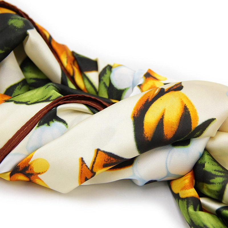 PAÑUELO LARGO TIPO SEDA DE 90X180CM FLOREADO ELEGANTE MUJER - 4