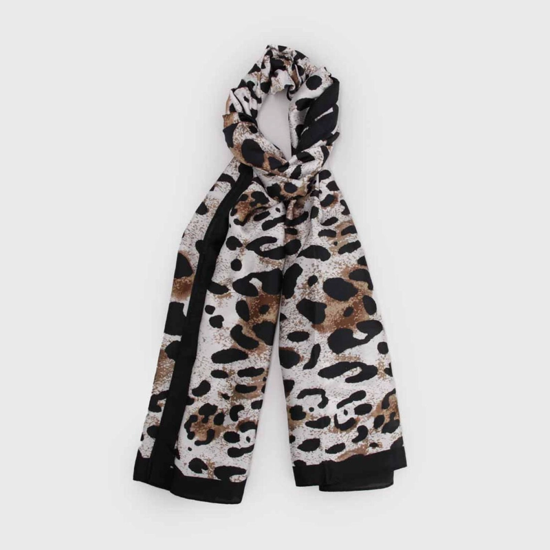 PAÑUELO LARGO TIPO SEDA DE 90X180CM ESTAMPADO ANIMAL PRINT - 1