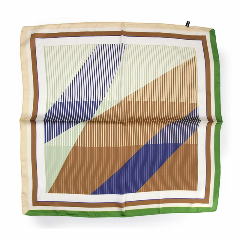 PAÑUELO TIPO SEDA 70X70 CM GEOME TRICO LINEAS MODERNO - 2