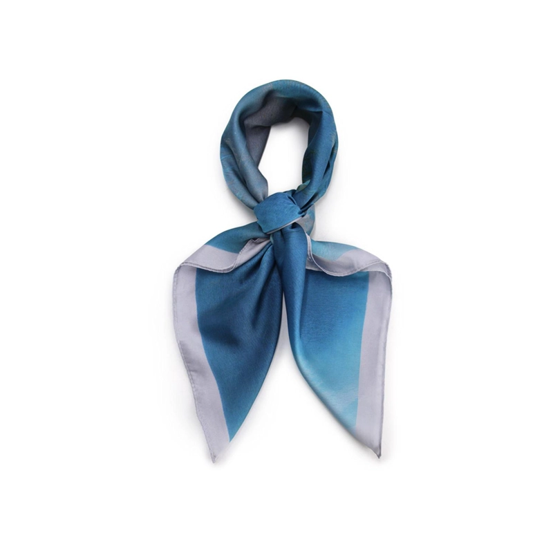 PAÑUELO TIPO SEDA 70 X70 ESTAMPADO PINTURA CASUAL ELEGANTE - 1