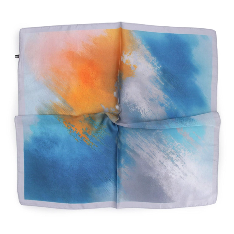 PAÑUELO TIPO SEDA 70 X70 ESTAMPADO PINTURA CASUAL ELEGANTE - 2