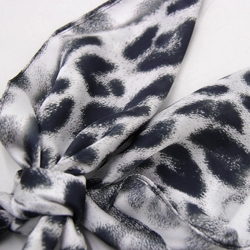 PAÑUELO TIPO SEDA 70 X 70 ESTAMPADO PRINT LEOPARDO - 4