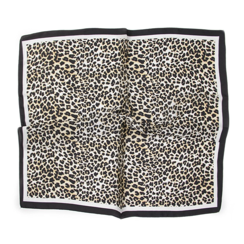 PAÑUELO TIPO SEDA 70X70 CM ANIMAL PRINT LEOPARDO ELEGANTE - 2