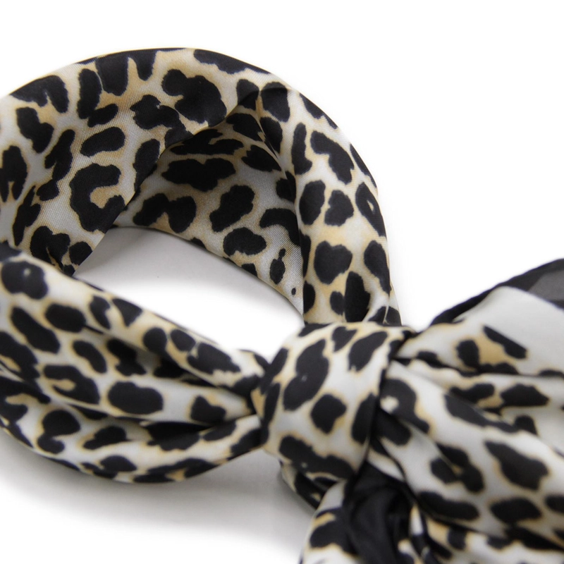 PAÑUELO TIPO SEDA 70X70 CM ANIMAL PRINT LEOPARDO ELEGANTE - 4