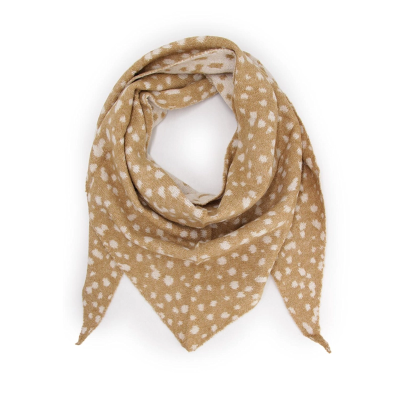BUFANDA/CHAL TRIANGULAR MUJER TEJIDA BAMBI PRINT REVERSIBLE - 1