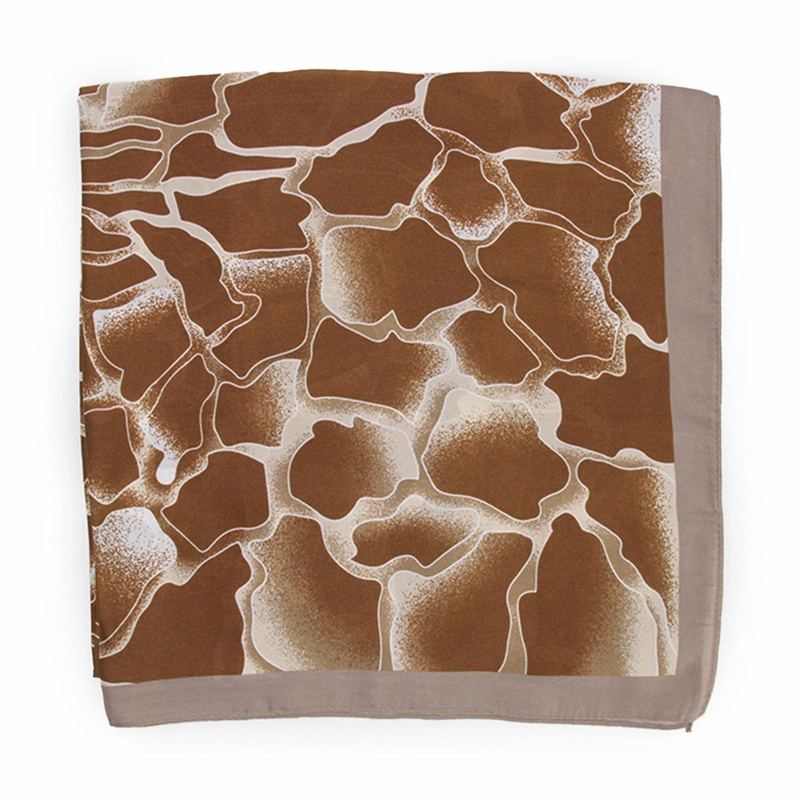 PAÑUELO MEDIANO TIPO SEDA DE 90X90CM ANIMAL PRINT CON BORDE - 2