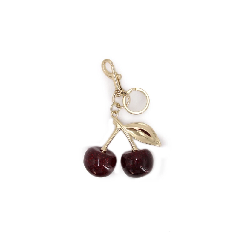 ACCESORIO LLAVERO CHARM PARA BOLSO-CARTERA METALICO CHERRY CEREZA - 2