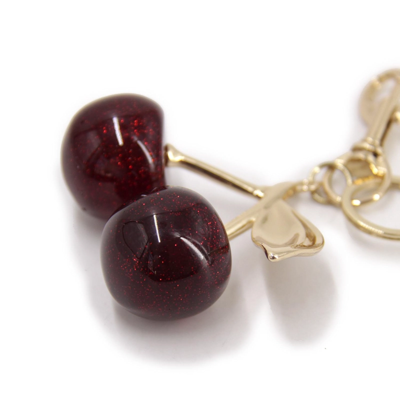 ACCESORIO LLAVERO CHARM PARA BOLSO-CARTERA METALICO CHERRY CEREZA - 3