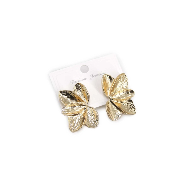 AROS DE ACERO INOXIDABLE DISEÑO OTOÑAL ELEGANTE TAMAÑO TALLA UNICA - 1