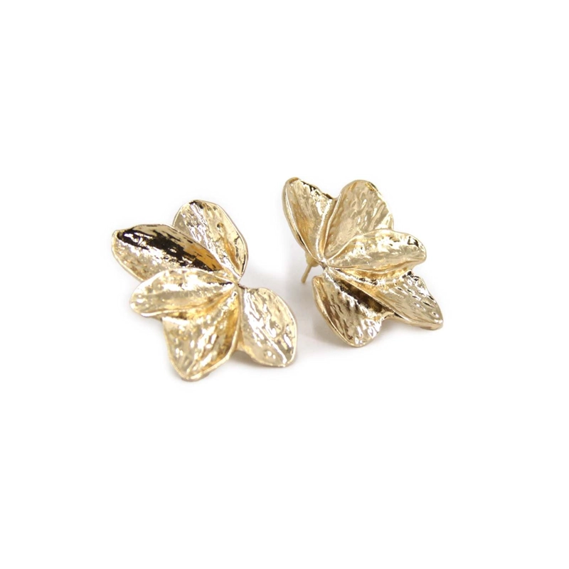 AROS DE ACERO INOXIDABLE DISEÑO OTOÑAL ELEGANTE TAMAÑO TALLA UNICA - 2