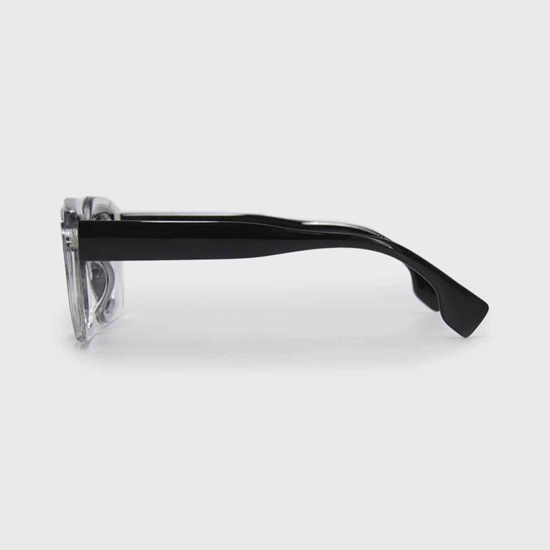 LENTES DE SOL MUJER MARCO TRANSPARENTE NEGRO RECTANGULAR MODA - 6