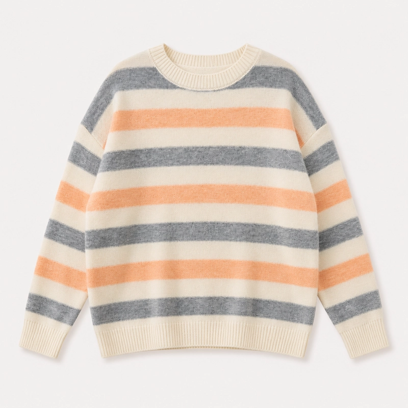 SWEATER MUJER TEJIDO RAYADO CUELLO REDONDO MANGA LARGA - 2