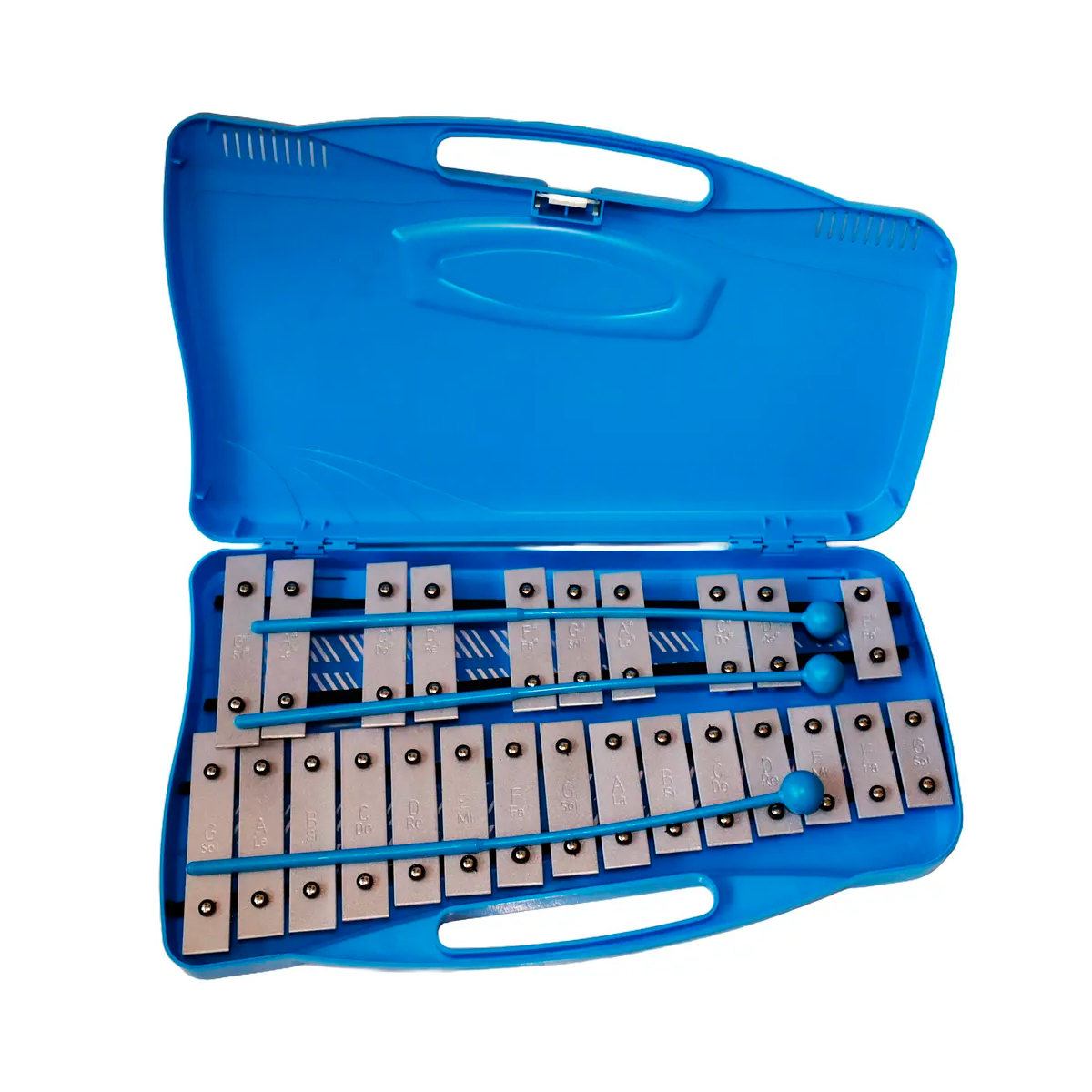 METALÓFONO ALLEGRO CROMÁTICO 25 TONOS AZUL ALL25W + BAQUETA ADICIONAL - 1