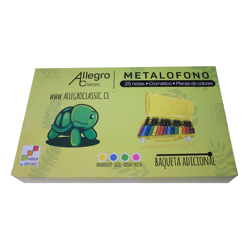 METALÓFONO ALLEGRO CROMÁTICO 25 TONOS VERDE ALL25GD + BAQUETA ADICIONAL - 3