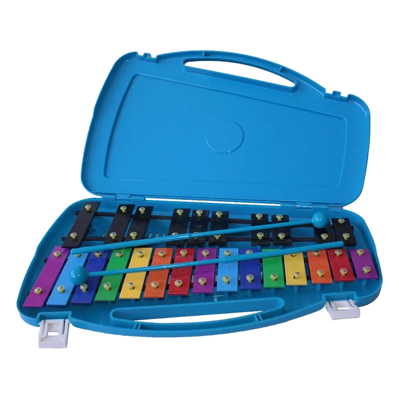 METALÓFONO ALLEGRO CROMÁTICO 25 TONOS AZUL ALL25BD + BAQUETA ADICIONAL - 1
