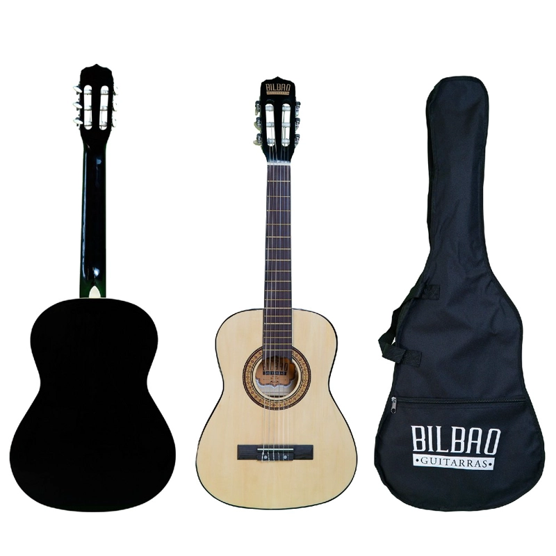 GUITARRA ACÚSTICA BILBAO PARA NIÑO BIL-12-NT + FUNDA - 1