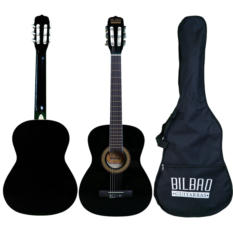 GUITARRA ACUSTICA BILBAO 3/4 BIL-34-BK + FUNDA - 1