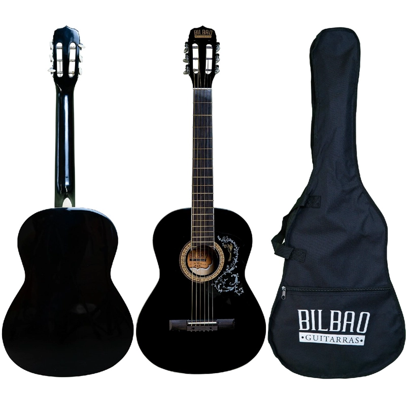 GUITARRA ACUSTICA BILBAO BIL-39DS-BK + FUNDA - 1