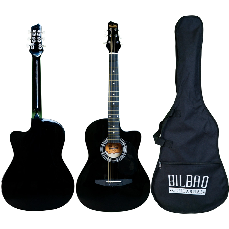 GUITARRA ACUSTICA BILBAO BIL-38C-BK + FUNDA - 1
