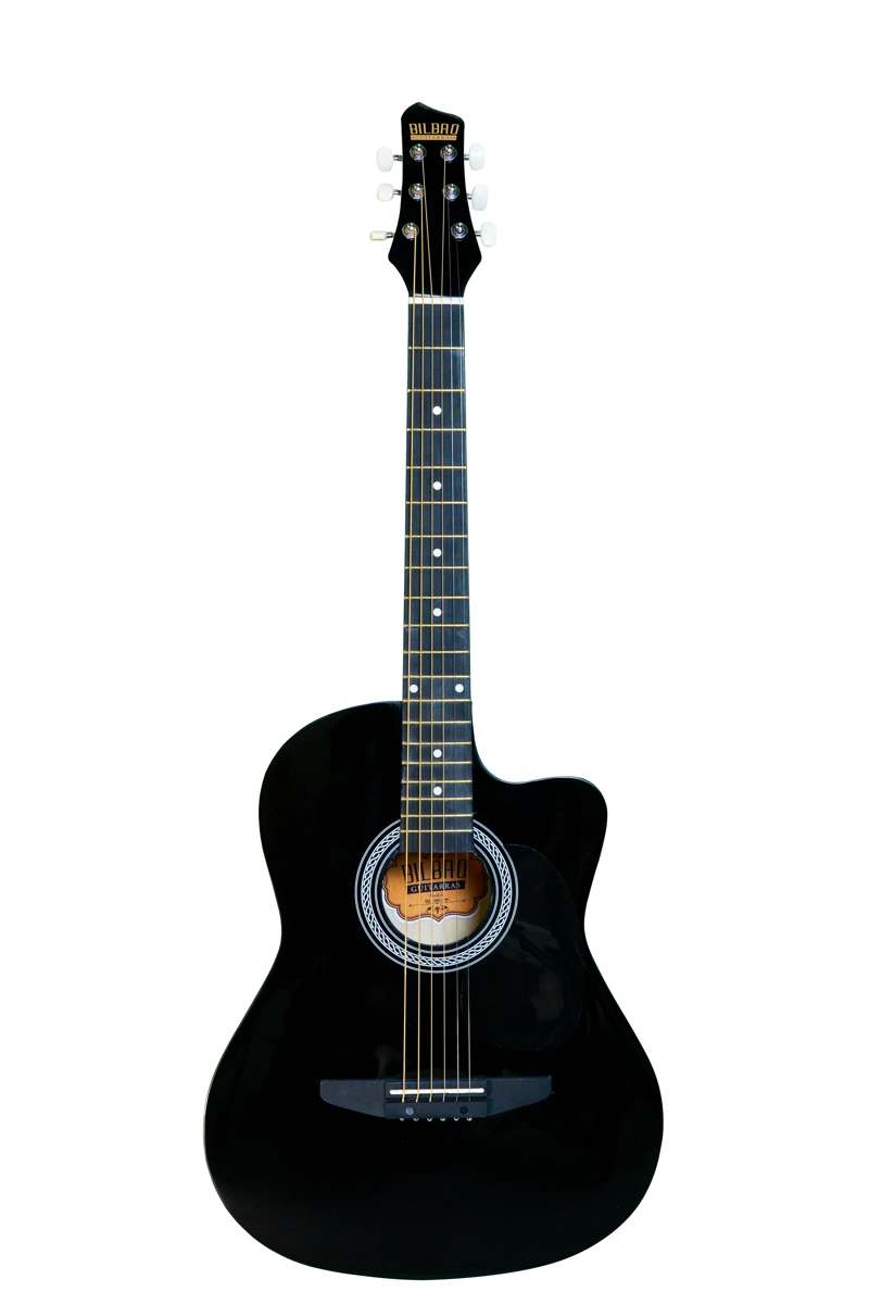GUITARRA ACUSTICA BILBAO BIL-38C-BK + FUNDA - 2