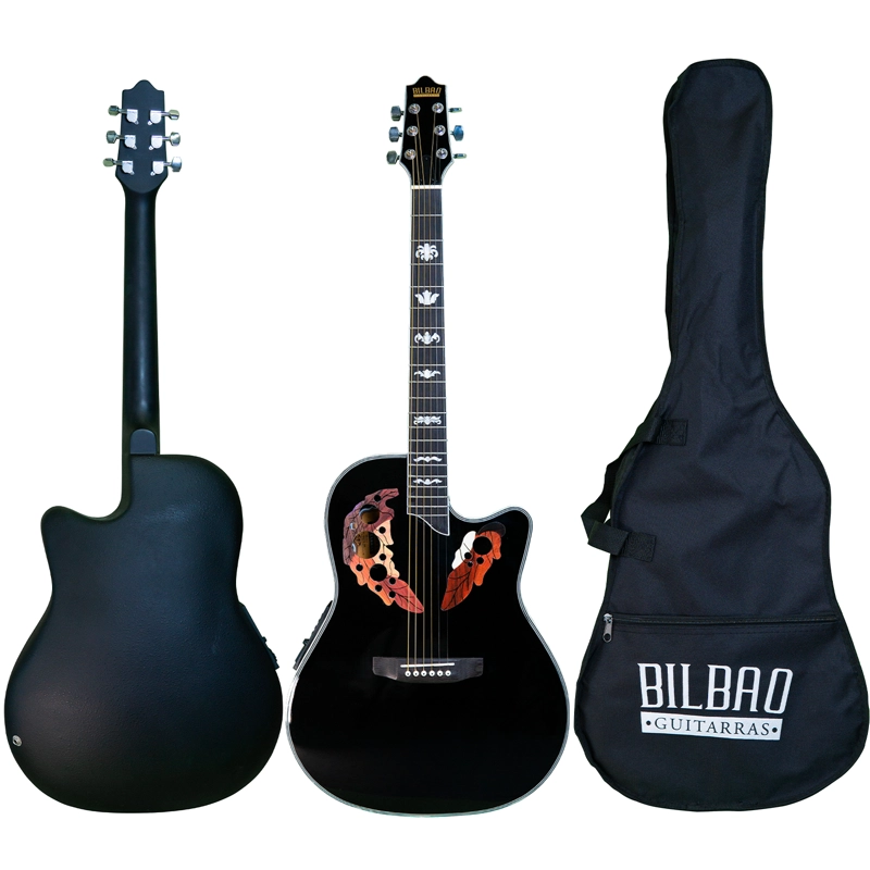 GUITARRA ELECTROACUSTICA BILBAO BIL-800CE-BK + FUNDA - 1