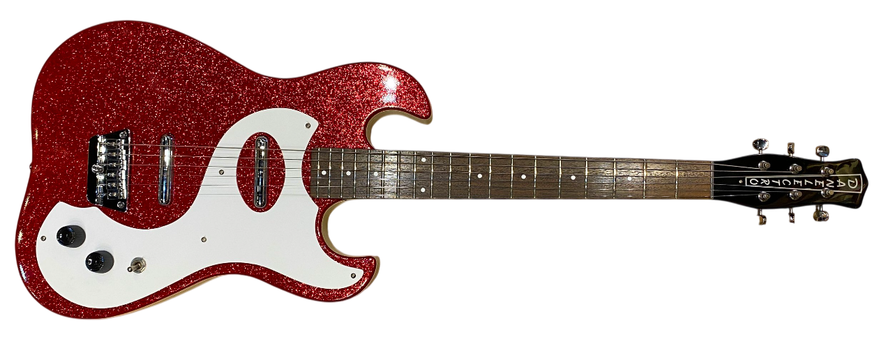 GUITARRA ELE CTRICA DANELECTRO RED METAL FLAKE 63 DANO RED - 2