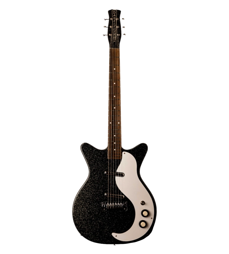 GUITARRA ELÉCTRICA DANELECTRO BLACK METAL FLAKE 59MJ BKMF - 1