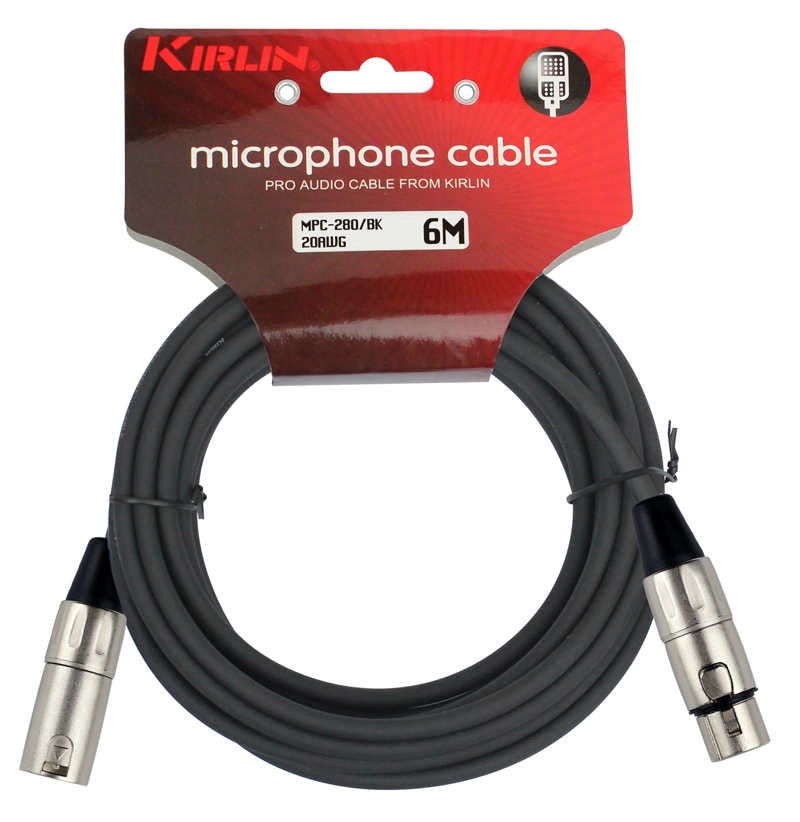 CABLE MICRÓFONO KIRLIN SERIE C XLR 6M MPC-280-6 - 2