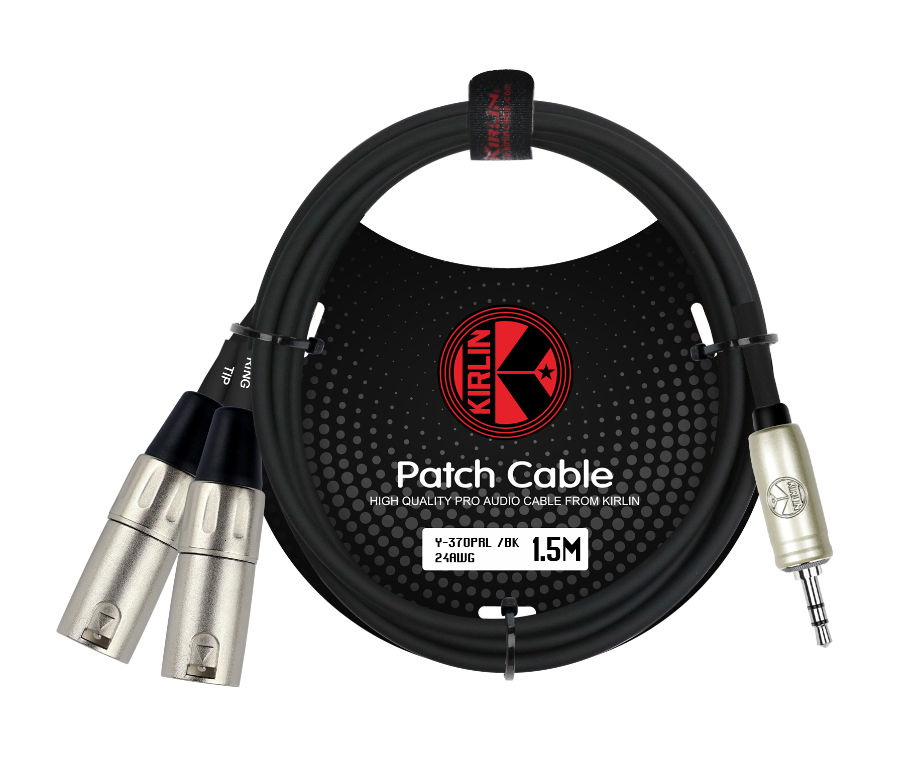 CABLE KIRLIN Y MINI PLUG-2XLR MACHO 3M Y-370PR-3 - 2