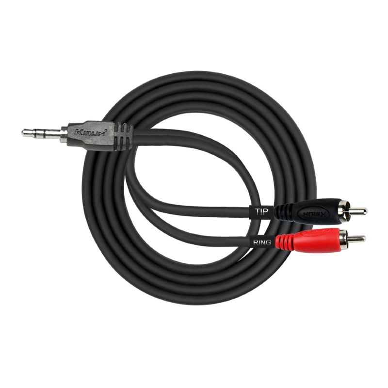 CABLE Y MINIPLUG-2RCA 3M NICKEL PLATED YE-364-3 - 1