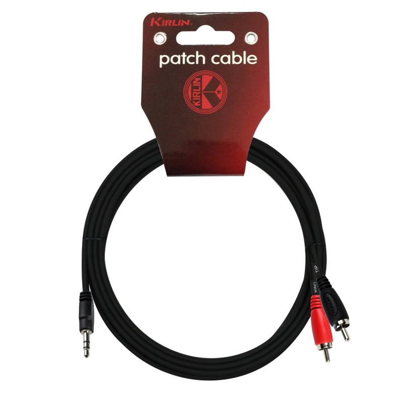 CABLE Y MINIPLUG-2RCA 3M NICKEL PLATED YE-364-3 - 2