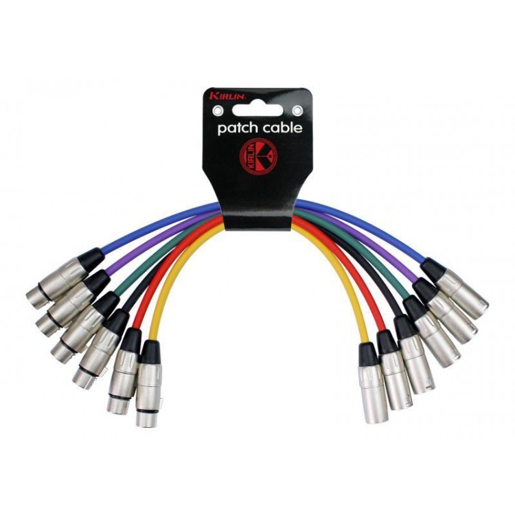 CABLE KIRLIN JUEGO 6 MICRÓFONO 1 M XLR MACHO-HEMBRA MP6-480-1 - 1
