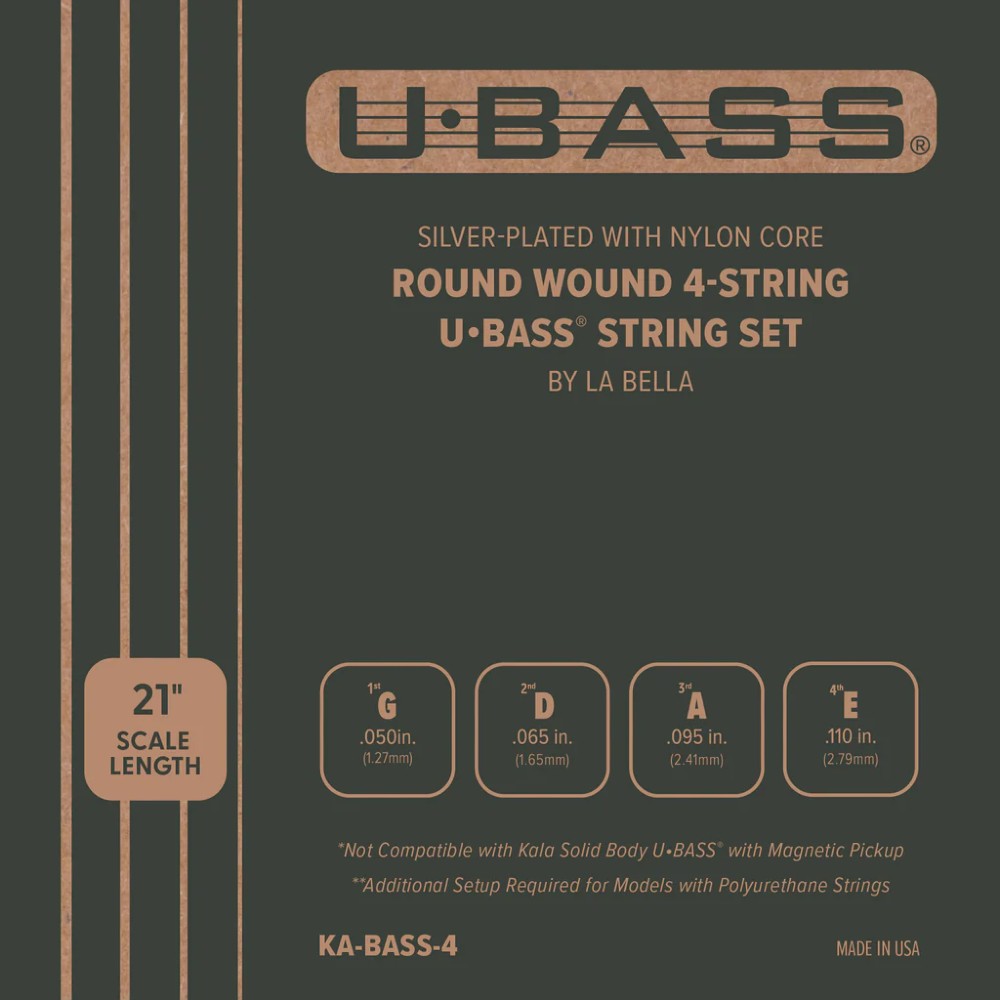 SET AQUILA 4 CUERDA U-BASS KALA METAL ROUND WOUND KA-BASS-4 - 1