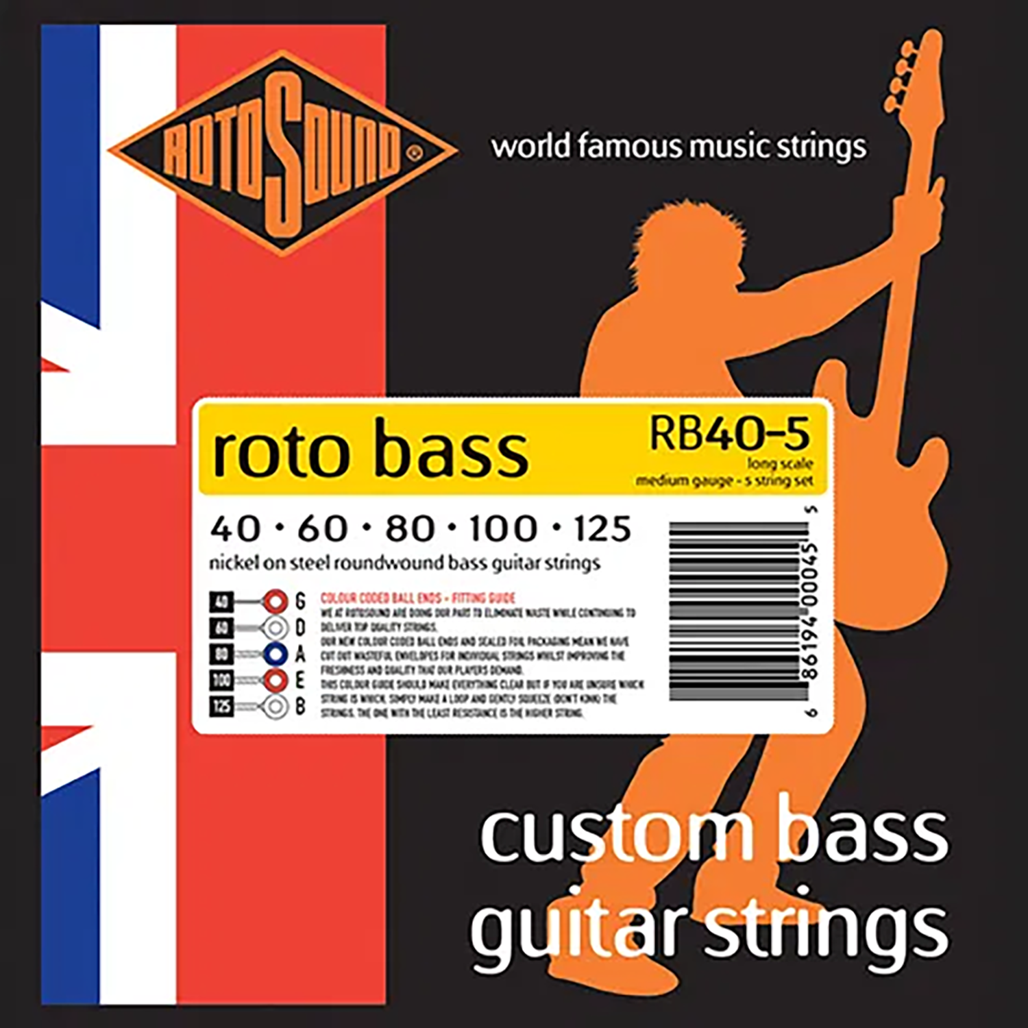 SET BAJO ELECTRICO ROTOSOUND RB40-5 ROTO BASS - 1