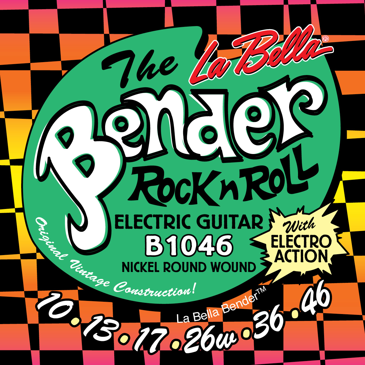 SET GUITARRA ELÉCTRICA LA BELLA SUPER BENDER REGULAR 10-46 B1046 - 1