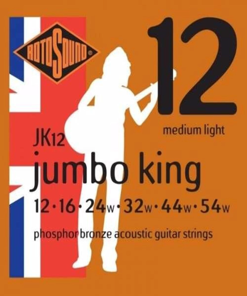 SET ROTOSOUND GUITARRA ELECTROACÚSTICA JK12 JUMBO KING - 1