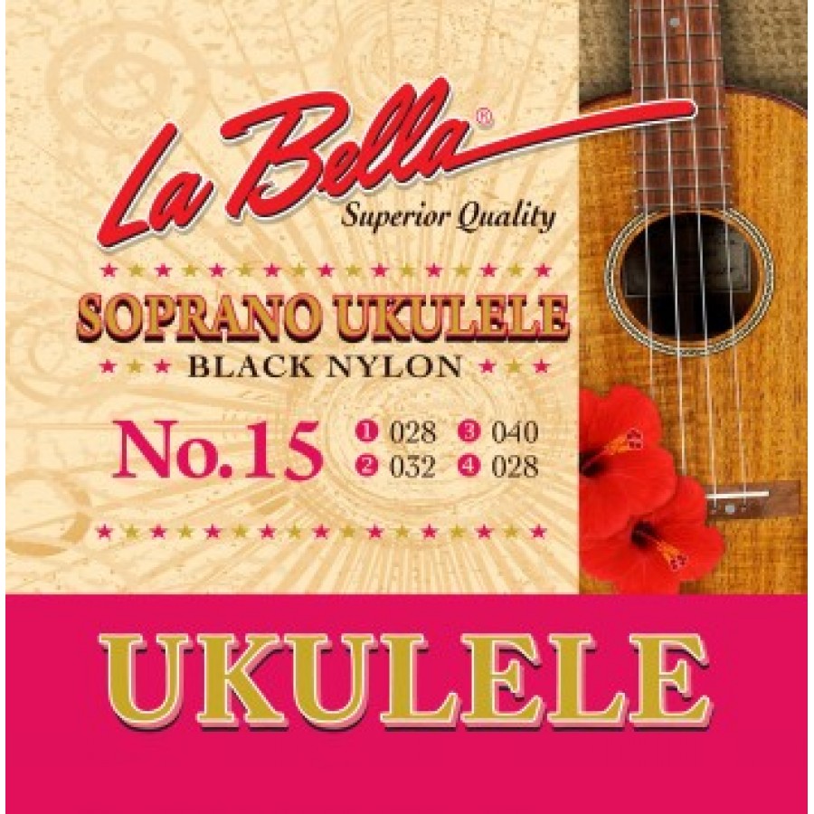 SET UKELELE N.15 SOPRANO (BLACK NYLON) - 1