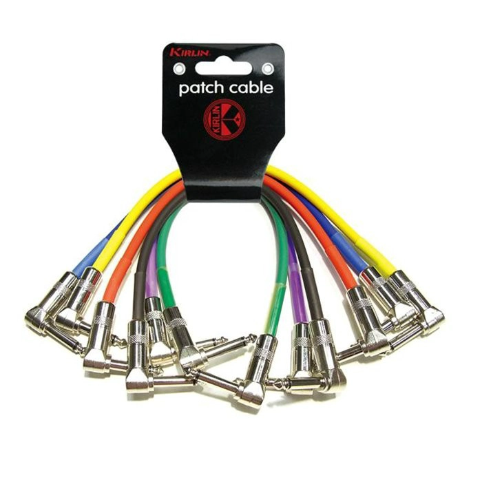 PACK 6 CABLES KIRLIN PLUG-PLUG ANGULO COLORES 0.3 MTS IPV6-243 - 2
