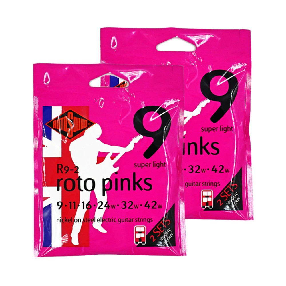PACK ROTOSOUND CUERDA GUITARRA ELÉCTRICA R9-2 2 SET - 1