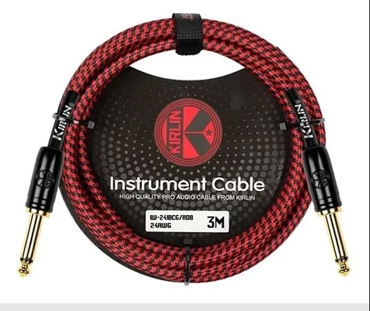 CABLE DE INSTRUMENTO KIRLIN ROJO 3MTS IWCX-201B-3R - 1