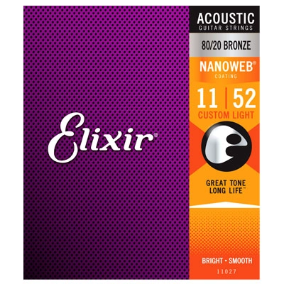SET ELIXIR CUERDA GUITARRA ACÚSTICA 80/20 BRONCE LIGHT 11-52 11027 - 4
