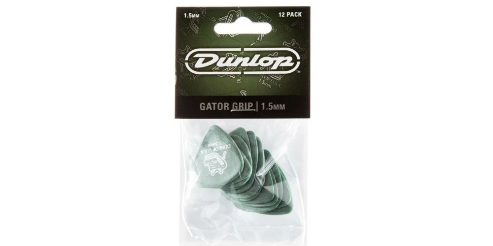 SET DUNLOP UÑETAS GATOR GRIP VERDE 1.5MM DUNL417P1.50 - 3