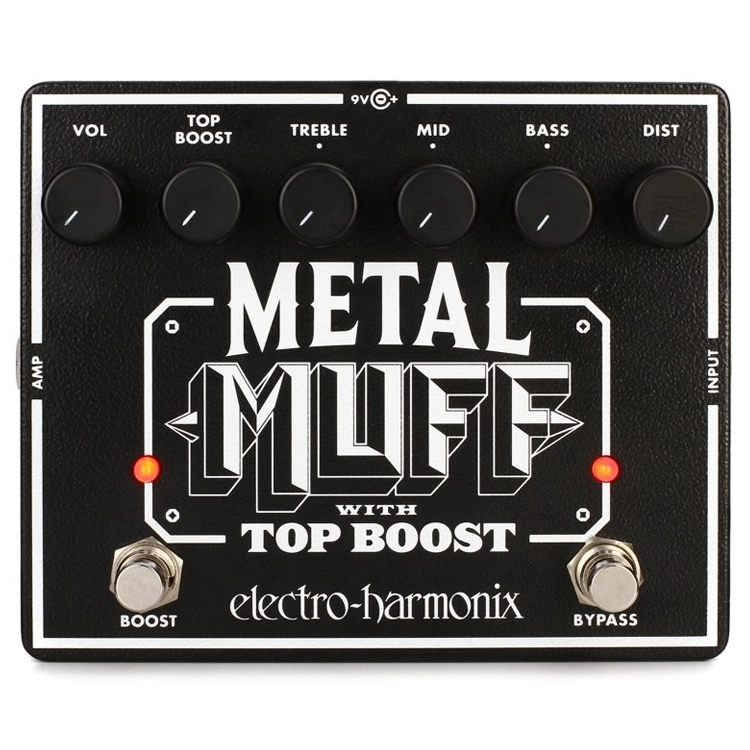 PEDAL ELECTRO HARMONIX DE DISTORSIÓN PARA GUITARRA ELÉCTRICA METAL MUFF CON BOOSTER - 1
