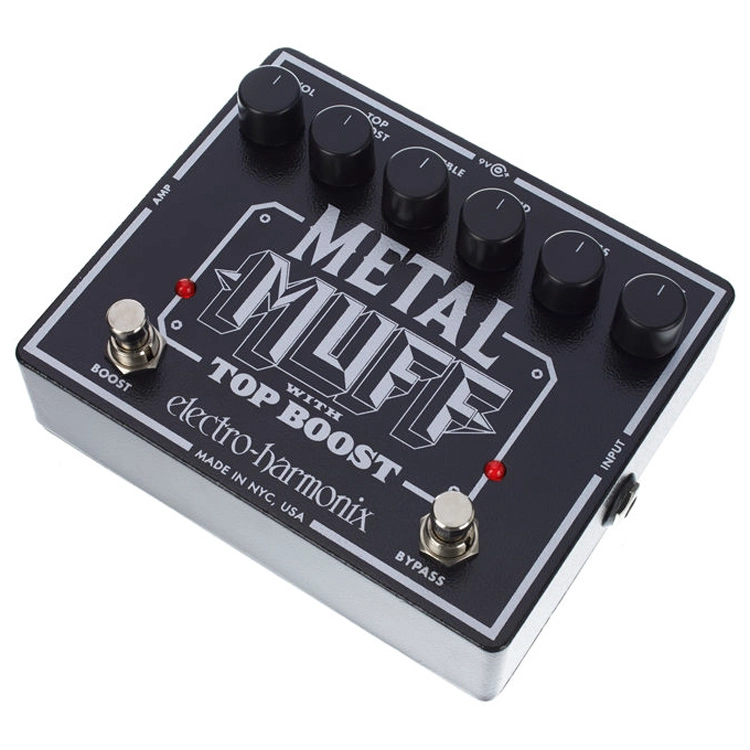 PEDAL ELECTRO HARMONIX DE DISTORSIÓN PARA GUITARRA ELÉCTRICA METAL MUFF CON BOOSTER - 2