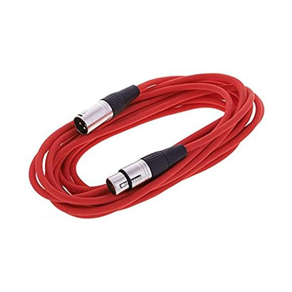 CABLE KIRLIN MICROFONO XLR ROJO 6MTS MPC-280-6R