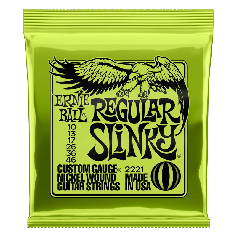 SET DE CUERDAS ERNIE BALL REGULAR SLINKY 10 – 46 - 1